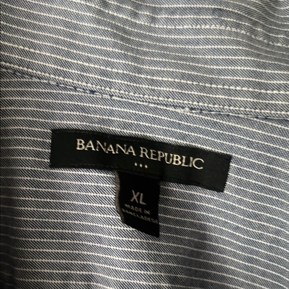 Banana Republic Blue Striped Shirt